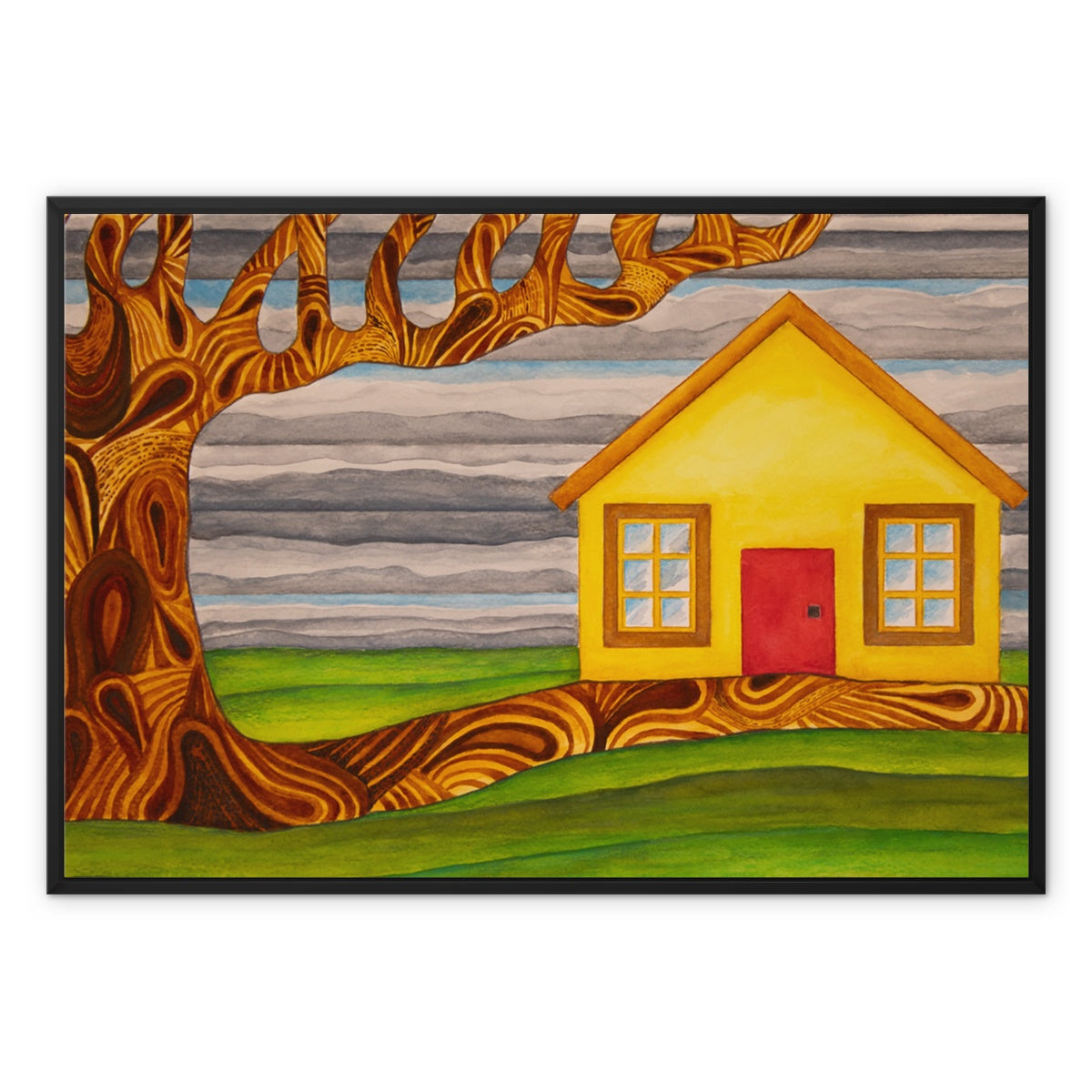 The House on the Hill Framed Canvas