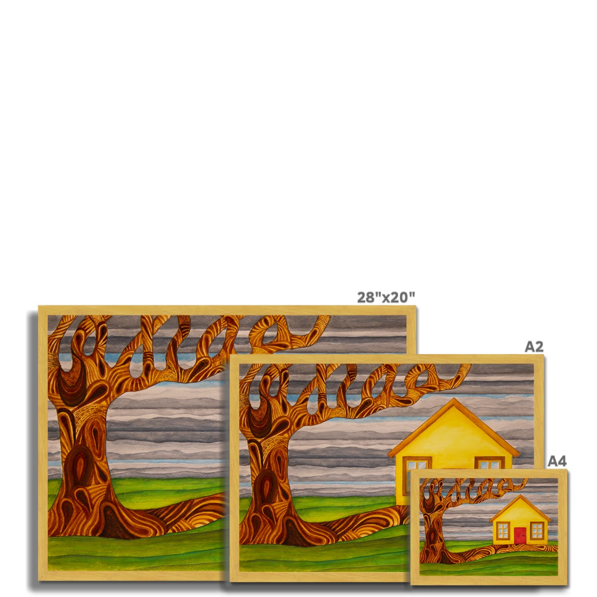 The House on the Hill Antique Framed Print