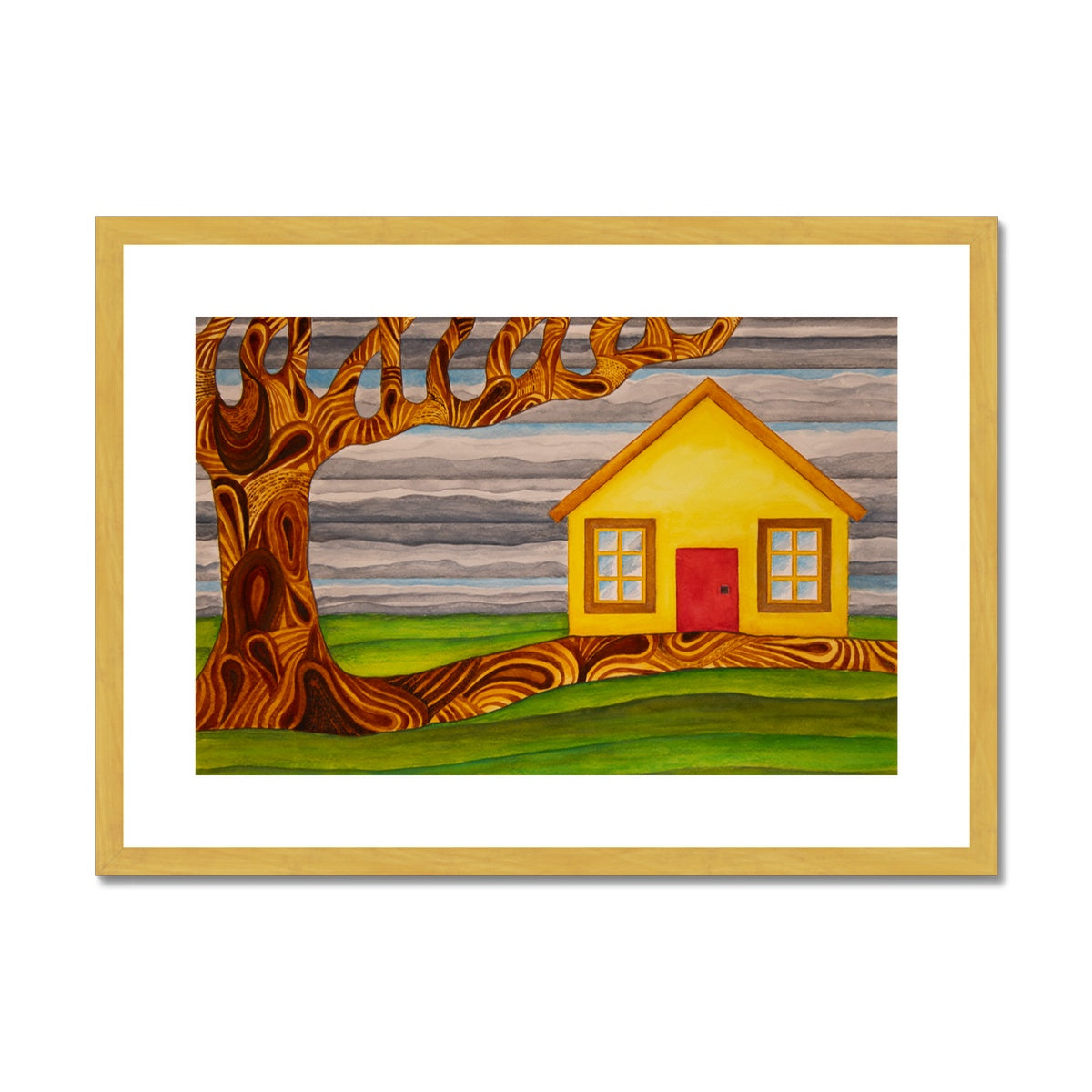 The House on the Hill Antique Framed & Mounted Print