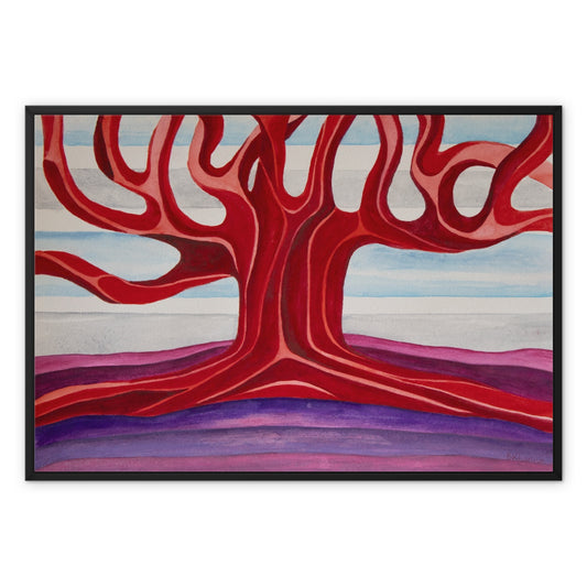 The Colourful Family Tree Framed Canvas