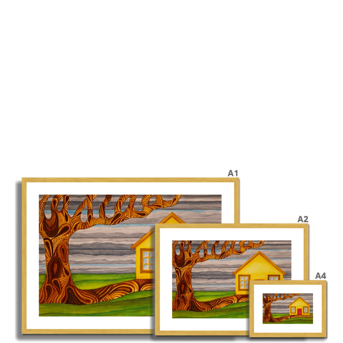 The House on the Hill Antique Framed & Mounted Print