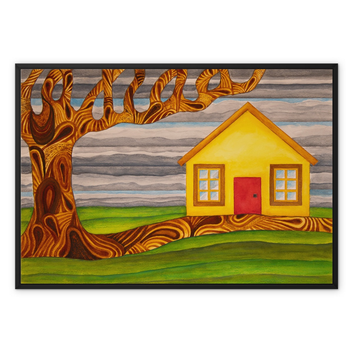 The House on the Hill Framed Canvas