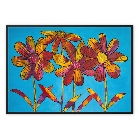 Messy Children Framed Canvas