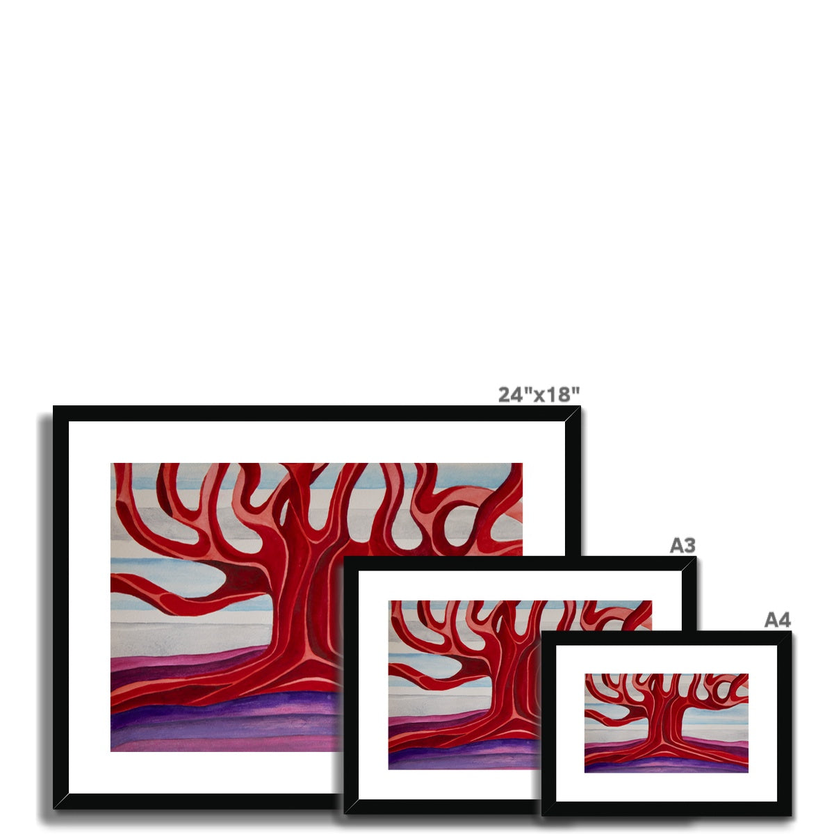 The Colourful Family Tree Framed & Mounted Print