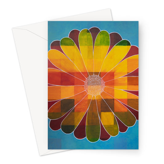 Meditating Flower Greeting Card