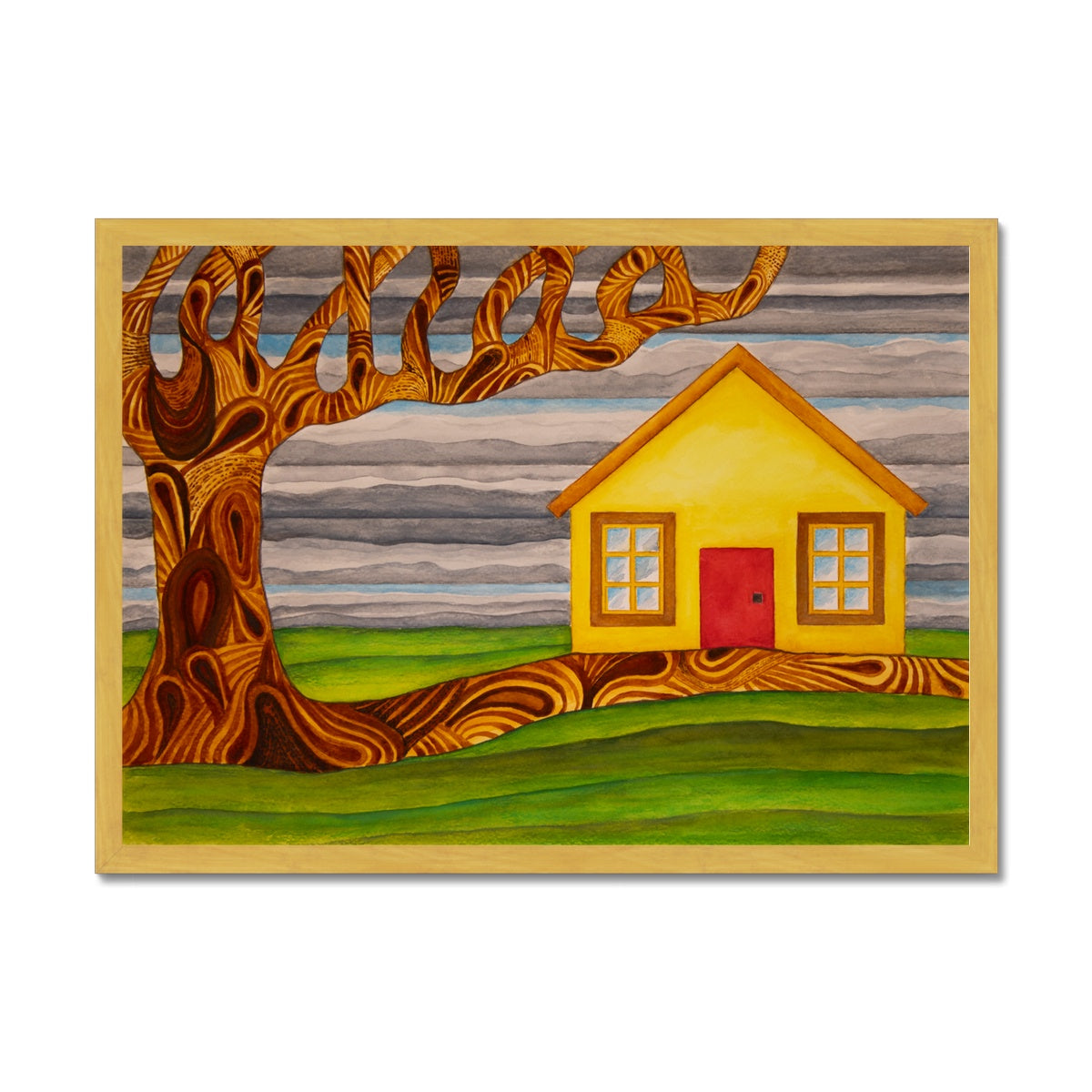 The House on the Hill Antique Framed Print