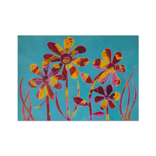 Family by the flax Fine Art Print