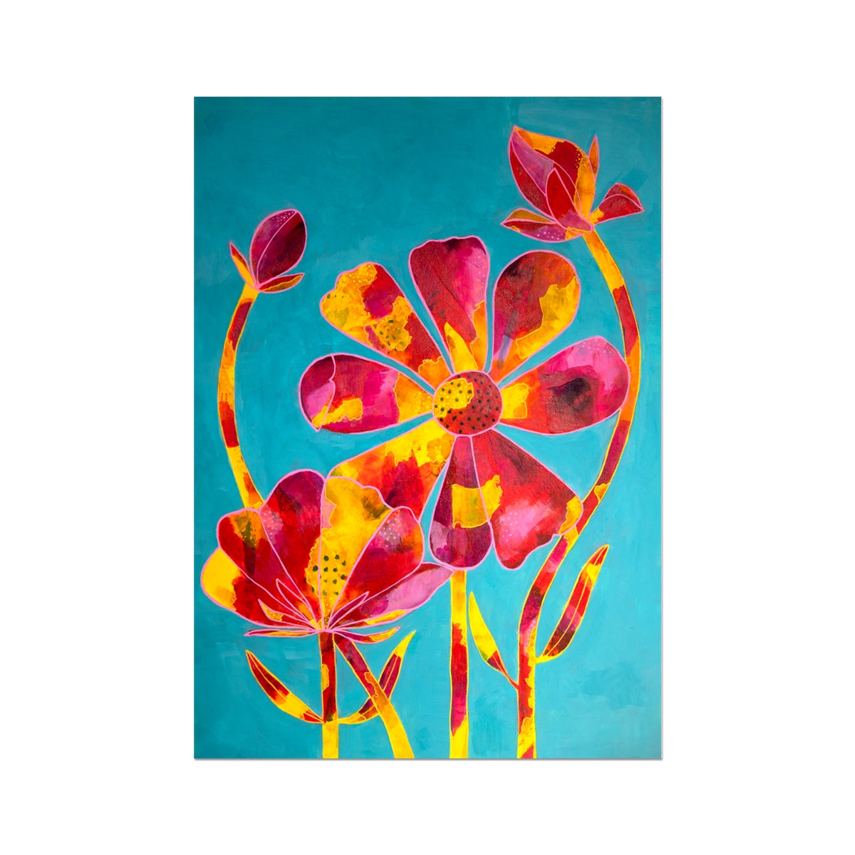 Budding, Emerging and Established Flowers Print