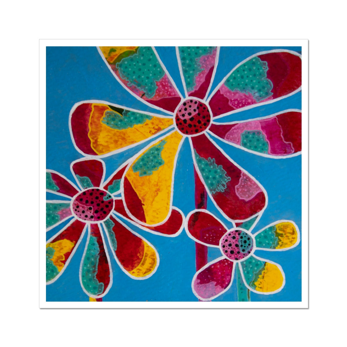 Dad and the kids Framed Print