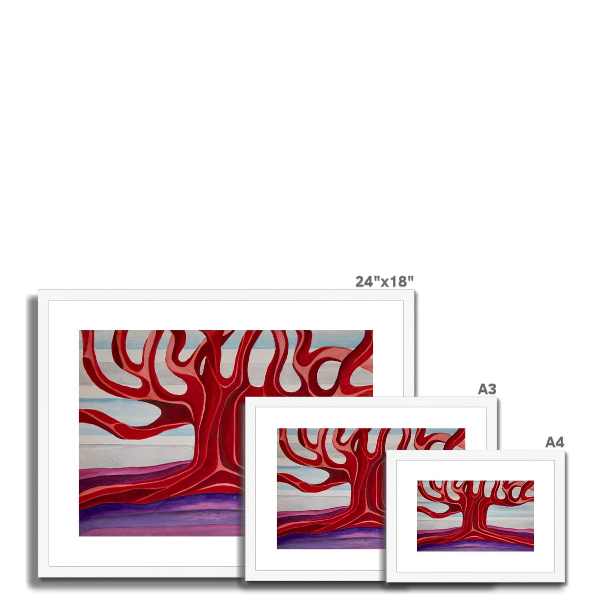 The Colourful Family Tree Framed & Mounted Print