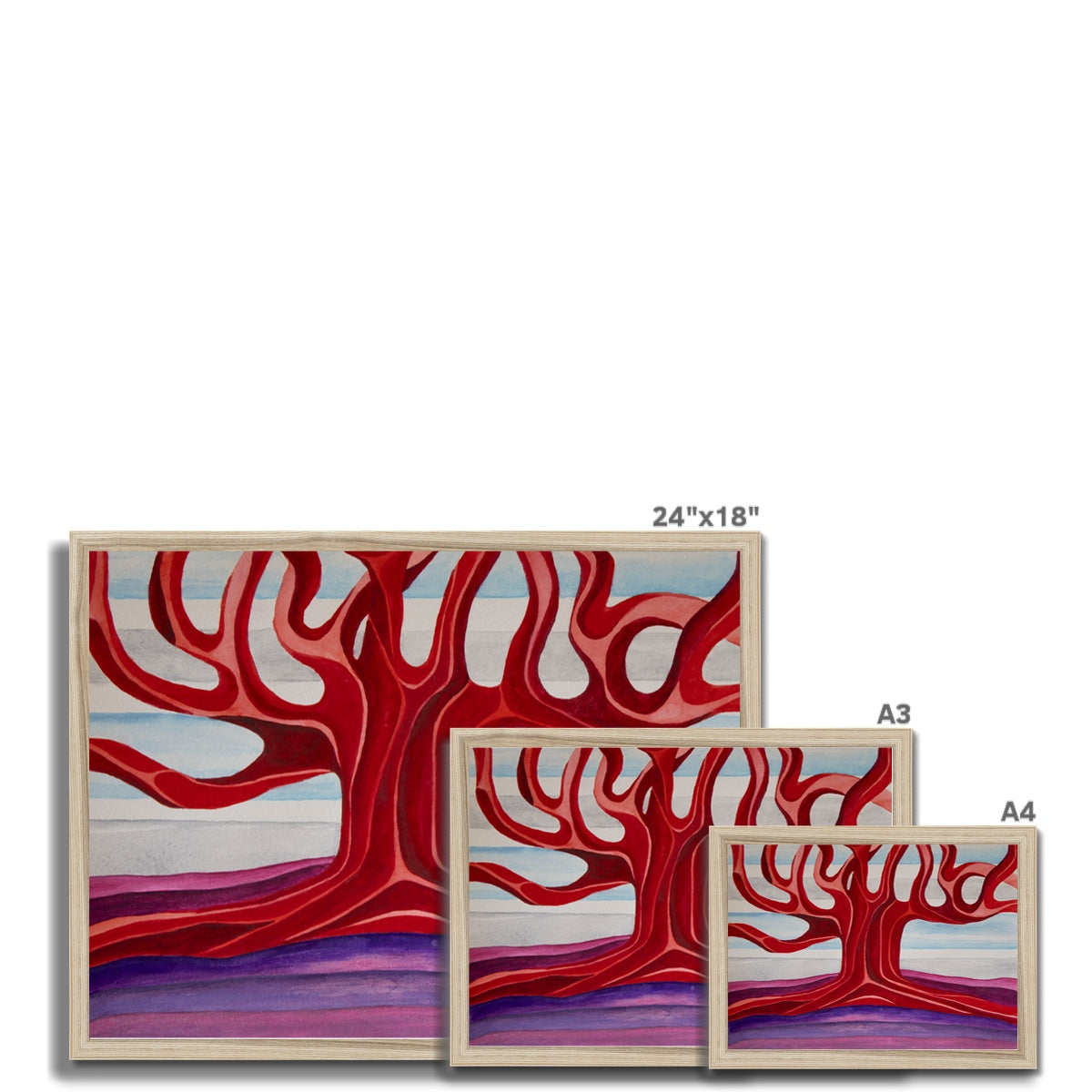 The Colourful Family Tree Framed Print
