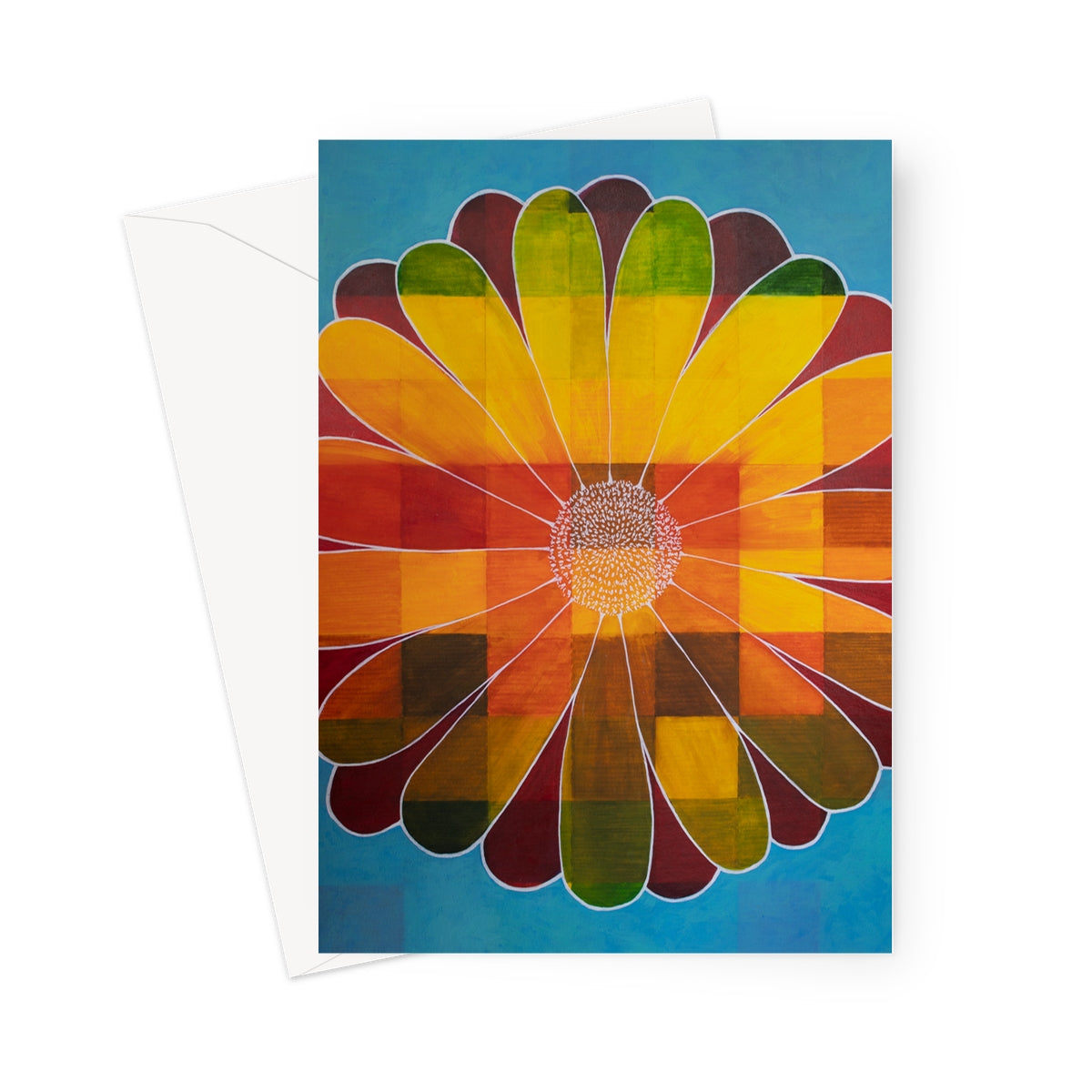 Meditating Flower Greeting Card