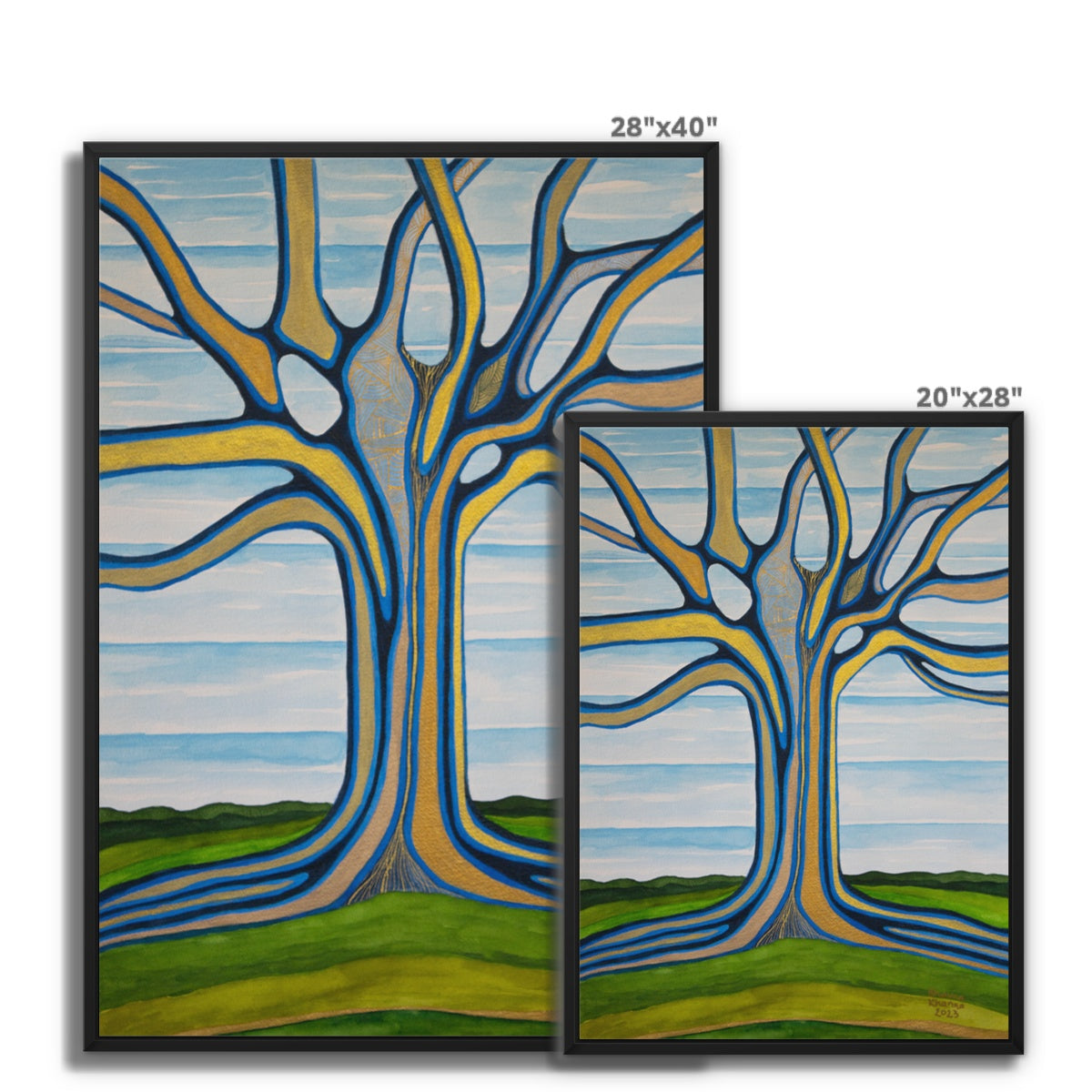 The Golden Child Framed Canvas