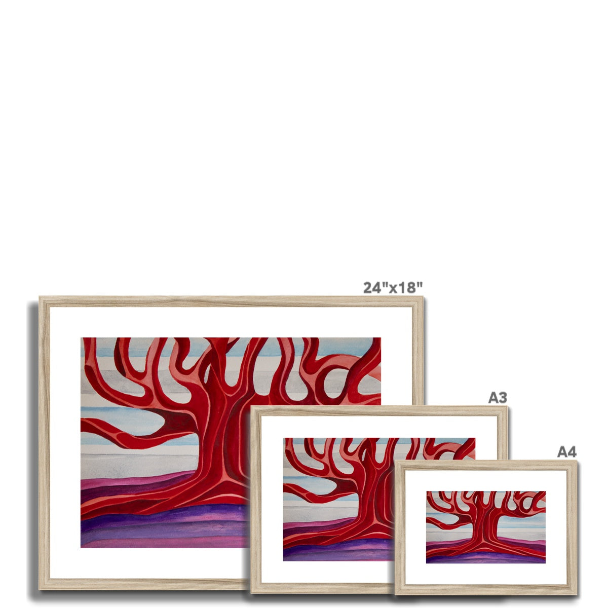 The Colourful Family Tree Framed & Mounted Print