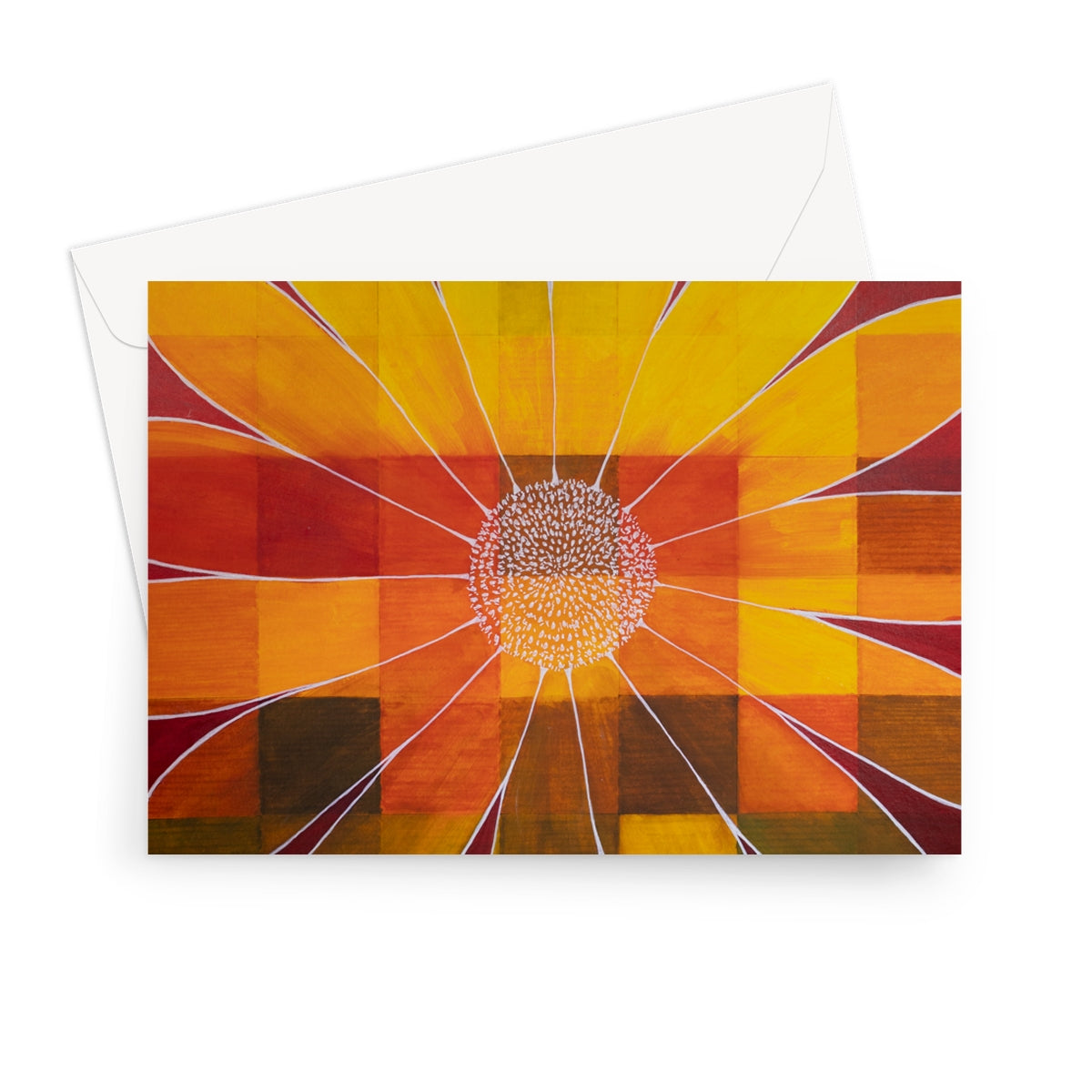 Meditating Flower Greeting Card