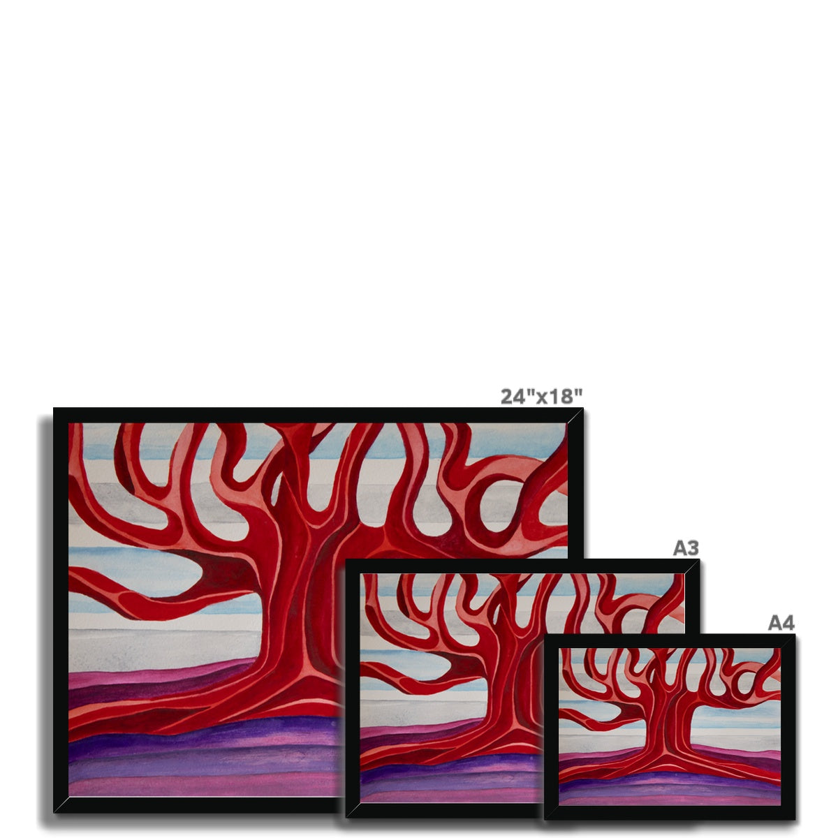 The Colourful Family Tree Framed Print