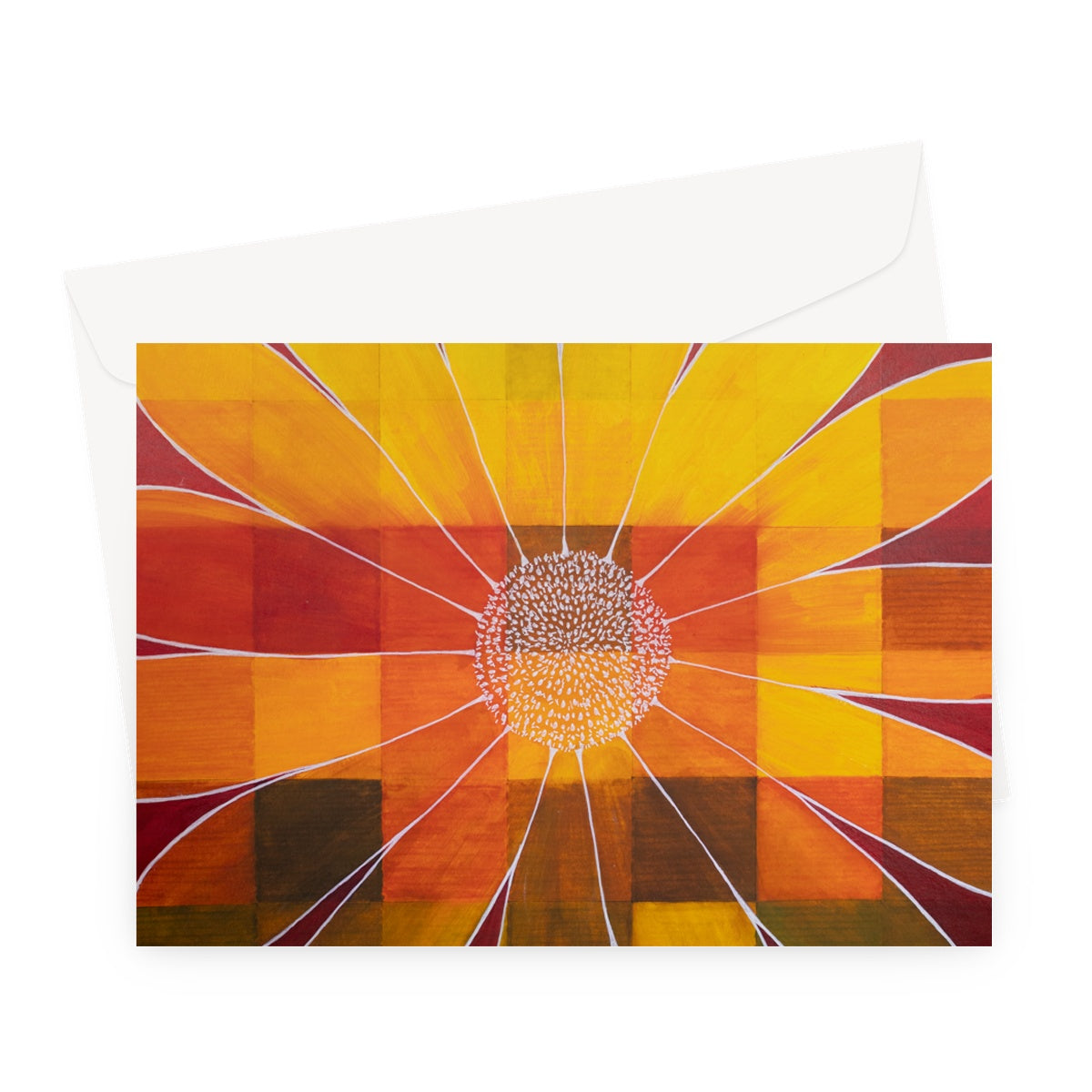 Meditating Flower Greeting Card
