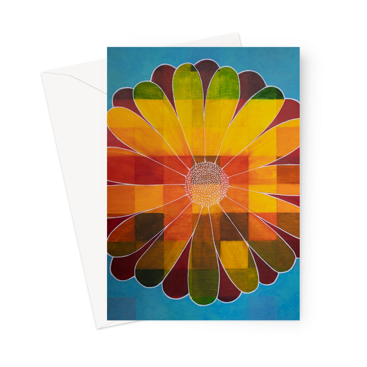 Meditating Flower Greeting Card