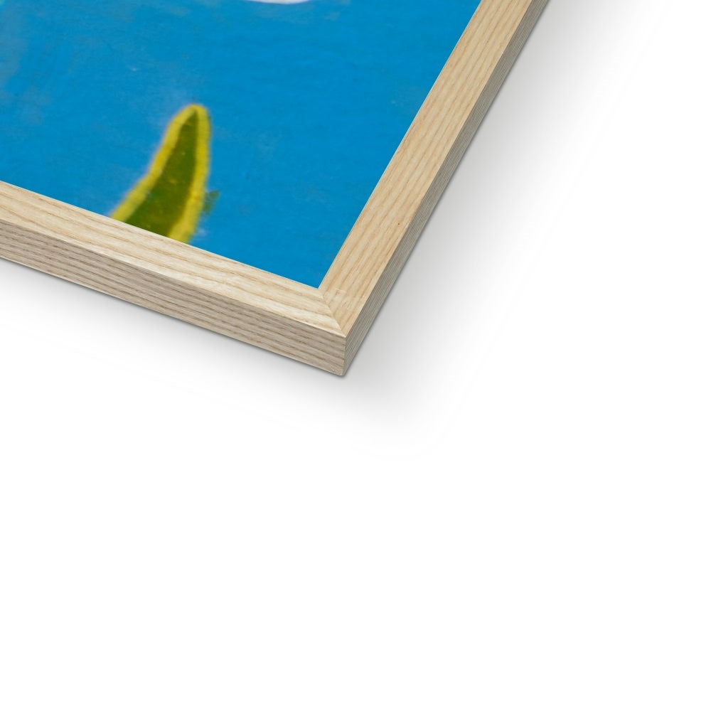 Dad and the kids Framed Print